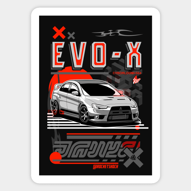 Lancer Evolution Evo X jdm legend Sticker by ASAKDESIGNS